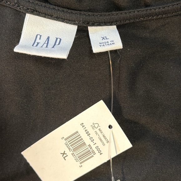 Gap NWT Women’s XL Crossover Wrap Black Jersey Knit Rayon Blend Belted Romper - Picture 6 of 8